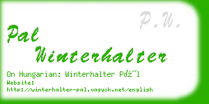 pal winterhalter business card